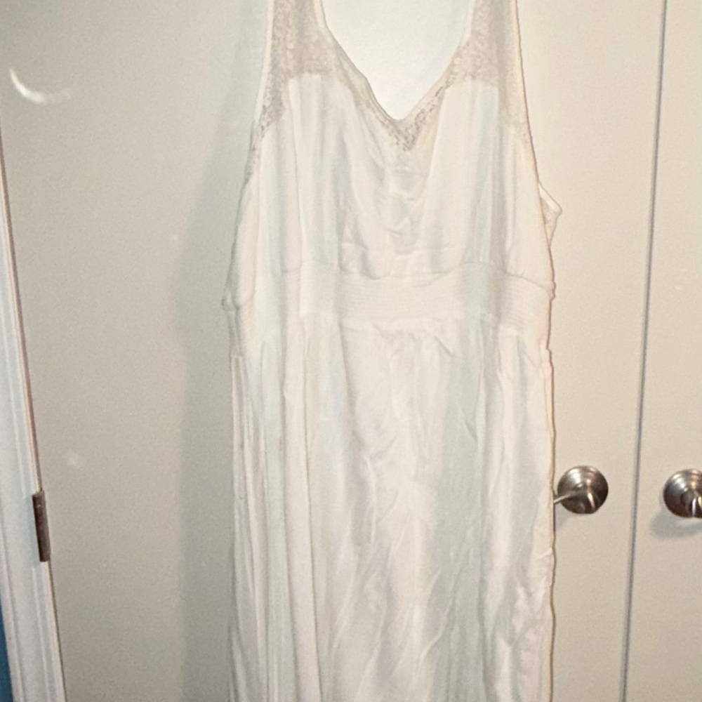 torrid Ivory Lace-Trim Maxi Dress